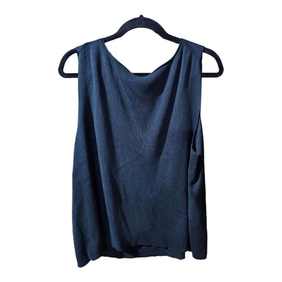 EILEEN FISHER Black Silk Cotton Shell Tank - Size 1X - Picture 2 of 7